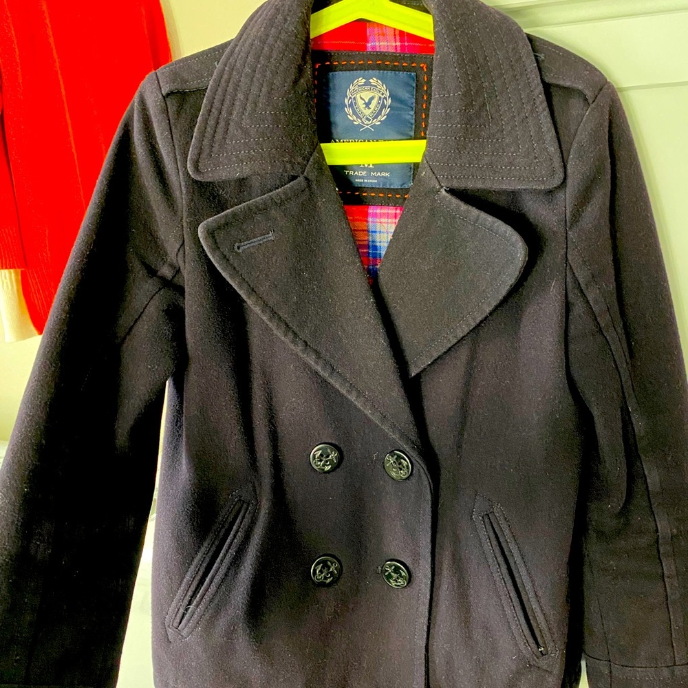 American Eagle Coat, Size M, color is Navy